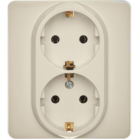 Розетка Inspiria 16А 250В 2х2P+E немецк. стандарт сл. кость IEK 673751