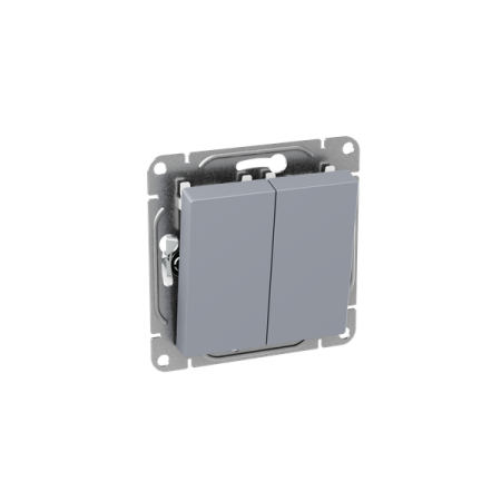 Выключатель 2-кл. СП Эпика механизм алюм. EKF UP1-SWA-20