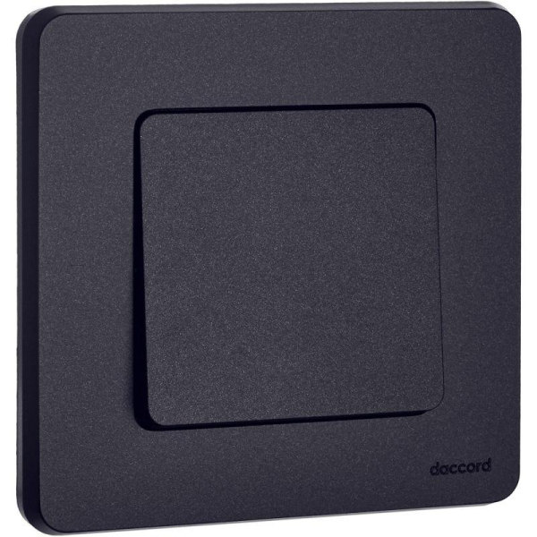 Выключатель кнопочный Inspiria 6А 250В без фиксации НО/НЗ механизм антрацит IEK 673693