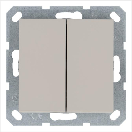 Переключатель перекрестный 2-кл. 10А IP20 механизм тауп Jasmart G3014T