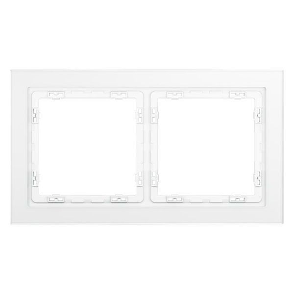 Рамка 2-м S70 стеклян. бел. матов. Voltum VLS110202