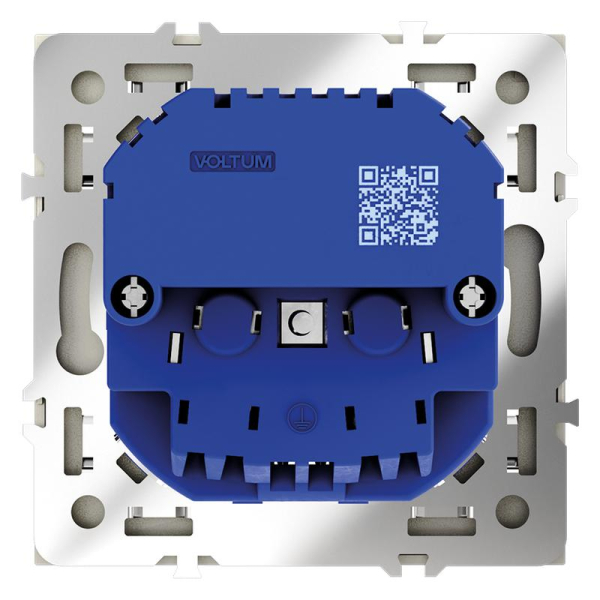 Розетка 1-м СП S70 16А с USB A+С с заземл. защ. шторки механизм сталь Voltum VLS040505