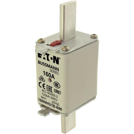 Предохранитель NH 160A 690В gG 1 двойн. индикация EATON 160NHG1B-690