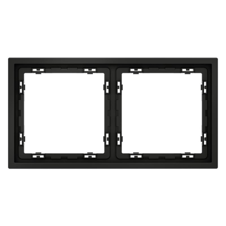 Рамка 2-м S70 пластик. черн. матов. Voltum VLS100208