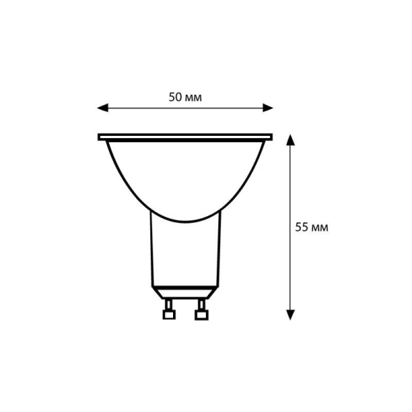 Лампа светодиодная LED5-GU10/845/GU10 5Вт рефлектор матовая 4500К бел. GU10 415лм 220В Camelion 10957