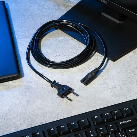 Шнур сетевой 3м 2х0.75кв.мм REXANT 11-1107