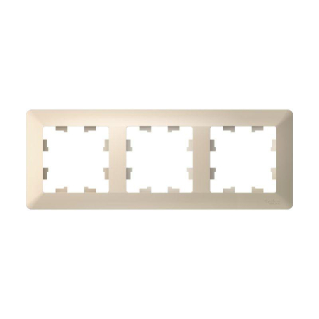 Рамка 3-м AtlasDesign Air беж./дым. бел. SE ATN220203