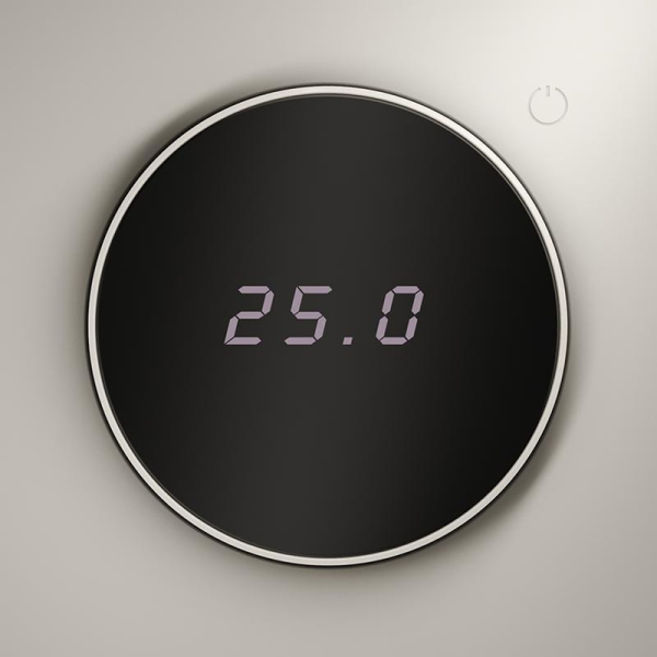 Терморегулятор электронный S70 с индикацией и датчиком для теплого пола механизм кашемир Voltum VLS070103