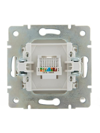 Розетка компьютерная СП Rain RJ45 16А IP20 механизм бел. LEZARD 703-0288-139