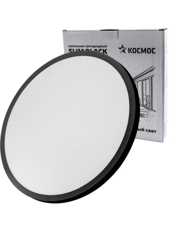 Светильник светодиодный SLIM BLACK 48Вт 4500К IP40 3480лм 230В 500х25мм КОСМОС KSlim48w_B4500K