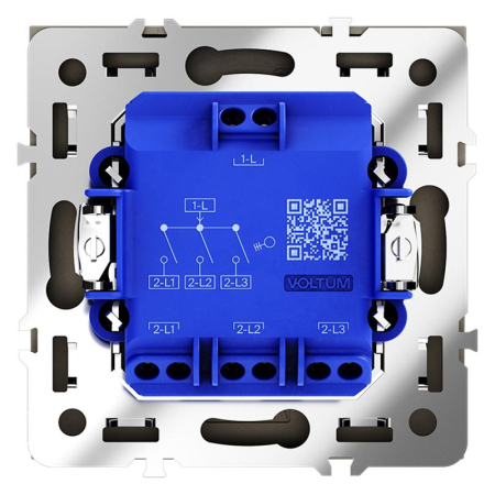 Выключатель 3-кл. СП S70 10А механизм титан Voltum VLS030106