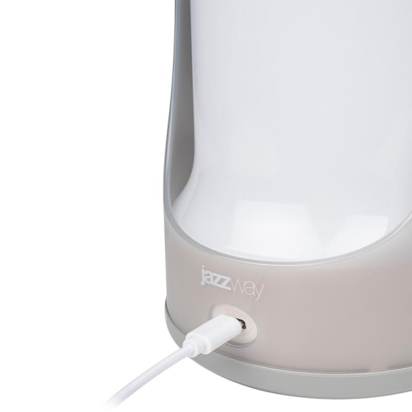 Фонарь светодиодный аккумуляторный кемпинговый Accu5-L60-gy 60SMDх0.5Вт 220/350/650лм 8000-9000К IP20 (Li-ion аккумулятор 3.7В 18650 3600мА.ч) диммер сер. JazzWay 5058323