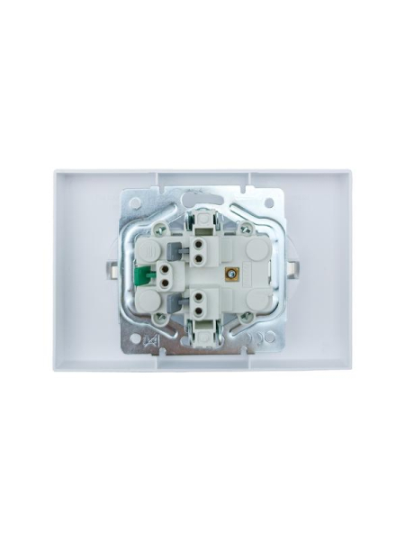 Розетка 2-мест. с/з СП ZIMA IP20 16А ПБТ безвинт. зажим бел. LEZARD 704-0200-127BQC