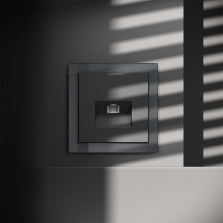 Розетка компьютерная 1-м СП S70 RJ45 кат.6 механизм графит Voltum VLS060107