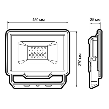 Прожектор светодиодный PFL-C3 250Вт 6500К IP65 ДО с клапаном закален. прозр. стекло Pro JazzWay 5027329