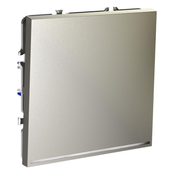 Переключатель проходной 1-кл. СП S70 10А с подсветкой механизм шелк Voltum VLS010404