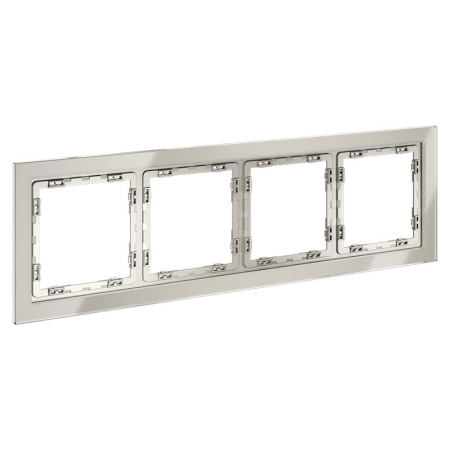 Рамка 4-м S70 стеклян. кашемир Voltum VLS110403