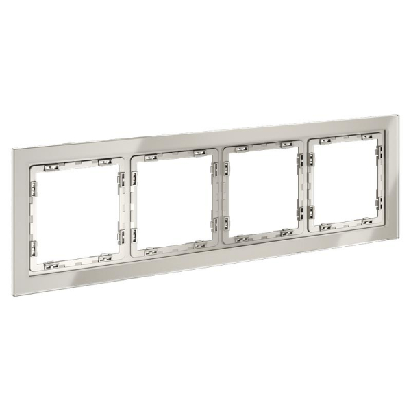 Рамка 4-м S70 стеклян. кашемир Voltum VLS110403