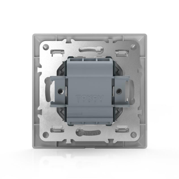 Переключатель проходной 1-кл. СП AVA 10А IP20 в сборе бел. TOKOV ELECTRIC TKL-AV-P1F-C01