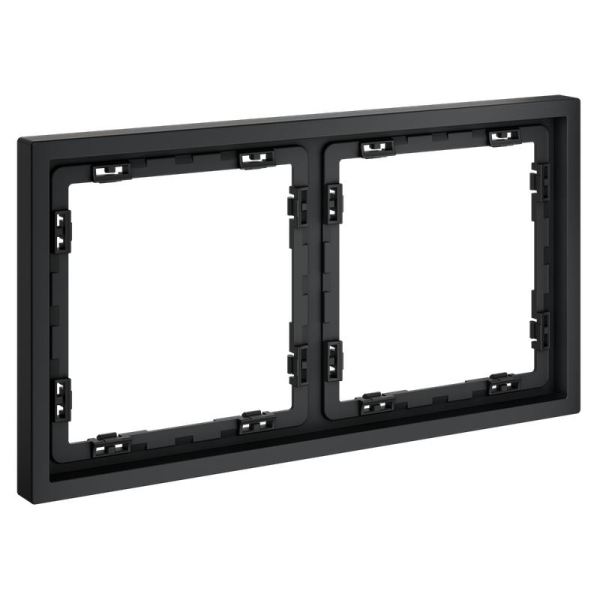 Рамка 2-м S70 пластик. графит Voltum VLS100207