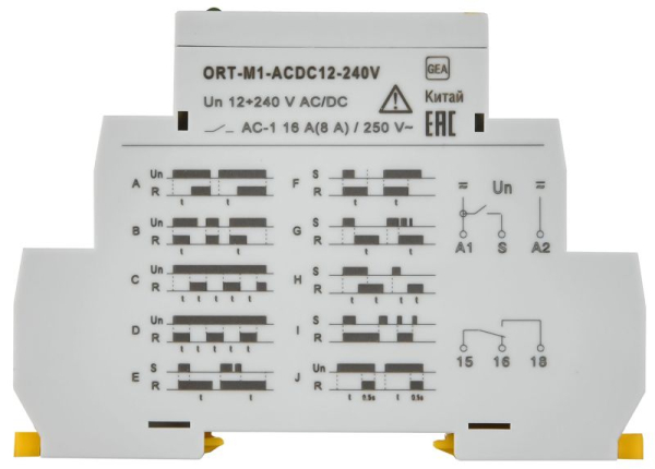 Реле времени ORT 12-240В AC/DC 1 контакт многофункц. IEK ORT-M1-ACDC12-240V
