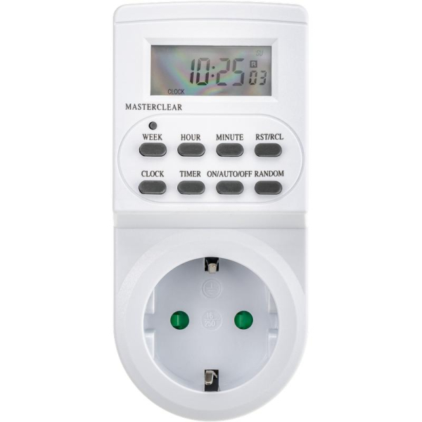 Таймер недельный электронный с заземл. 1.8кВт бел. REV 67073 1