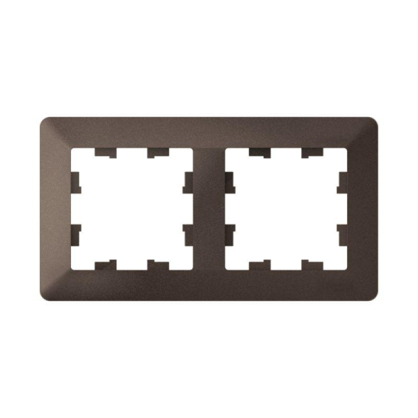 Рамка 2-м AtlasDesign Air мокко/дым. черн. SE ATN220602