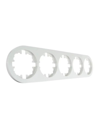 Рамка 5-м OSEN горизонт. круглая бел. LEZARD 744-0200-150