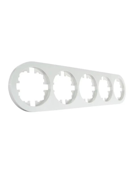 Рамка 5-м OSEN горизонт. круглая бел. LEZARD 744-0200-150