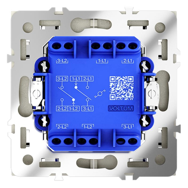 Переключатель проходной 2-кл. СП S70 10А механизм сталь Voltum VLS020305