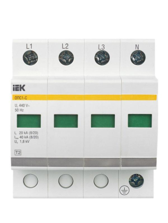 Ограничитель перенапряжения ОПС1-C 4P KARAT IEK MOP20-4-C