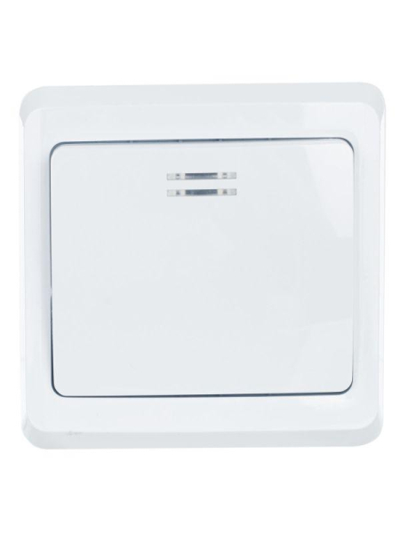 Выключатель 1-кл. СП Вега 10А IP20 ВС10-1-1-ВБ с индикацией бел. GENERICA EVV11-K01-10-DM