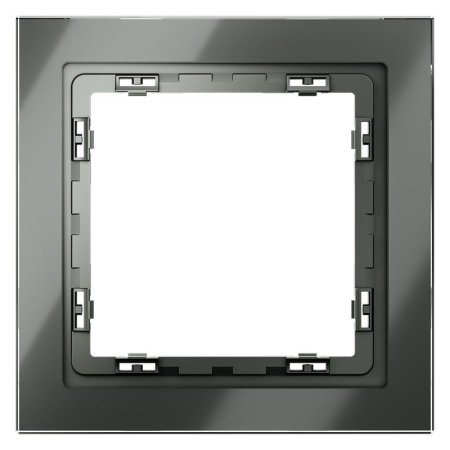 Рамка 1-м. S70 стеклян. титан Voltum VLS110106