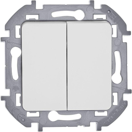 Выключатель 2-кл. Inspiria 10А IP20 250В 10AX механизм бел. IEK 673620