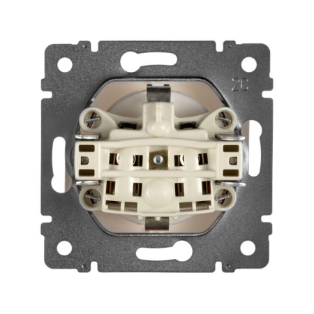 Розетка 1-м СП Valena 16А IP21 с заземл. на винтах механизм бел. IEK 774420