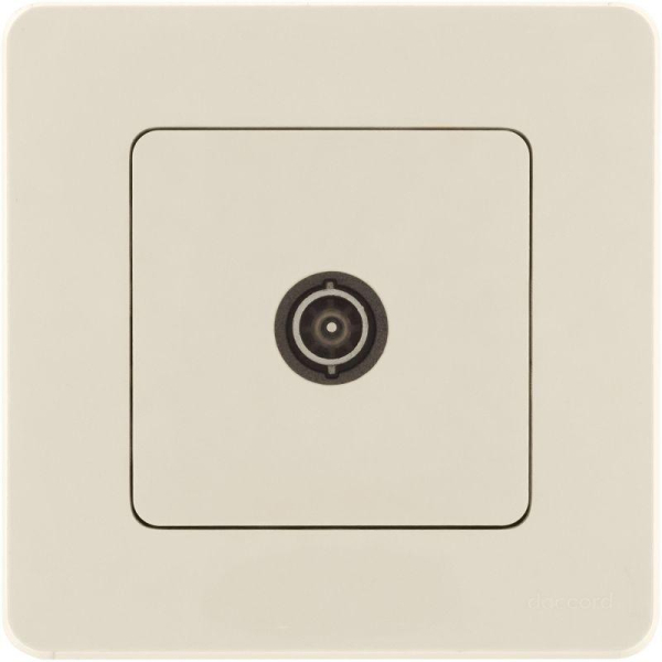 Розетка телевизионная проходная TV Inspiria 14дБ 5-862мГц механизм сл. кость IEK 673861