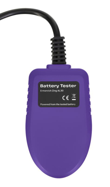 Тестер аккумуляторный Zing AL30 фиолет. Ermenrich 85690