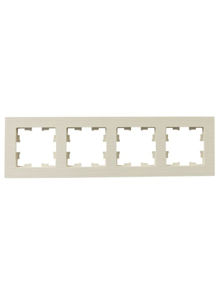 Рамка 4-м BRITE РУ-4-Бр беж. рифленый IEK BR-M42-51-K10