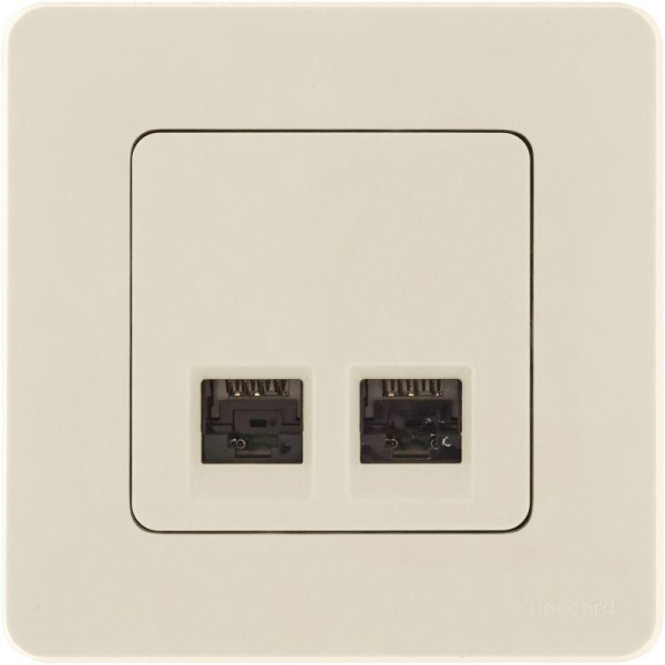 Розетка компьютерная 2-м Inspiria RJ45 кат.5E UTP сл. кость IEK 673836