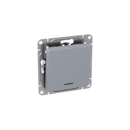 Выключатель 1-кл. СП Эпика с подсветкой механизм алюм. EKF UP1-SWA-14