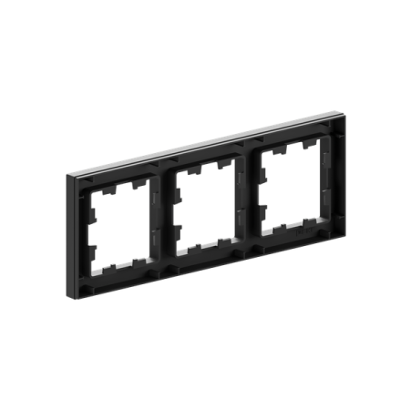Рамка 3-м Эпика пластик черн. EKF UP1-FPB-03