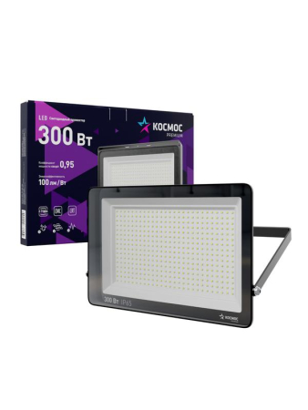 Прожектор светодиодный PREMIUM 300Вт 6500К 30000лм IP65 КОСМОС KOS_PR_LED_300