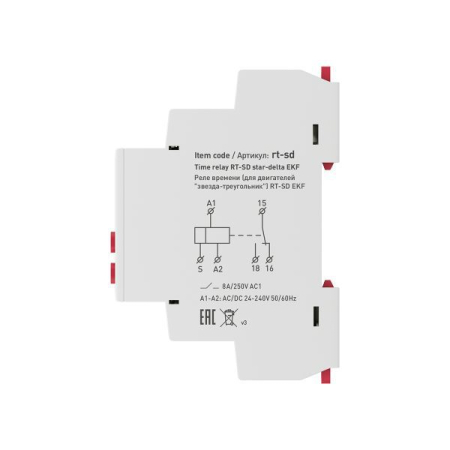 Реле времени RT-SD для двигателей "звезда-треугольник" EKF rt-sd