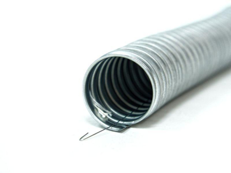Металлорукав Р3-ЦХ 16 d16мм с протяжкой металлик (уп.50м) ГОФРОМАТИК zeta42453