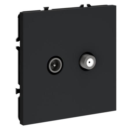 Розетка телевизионная оконечная TV + SAT 2-м СП S70 механизм графит Voltum VLS060407