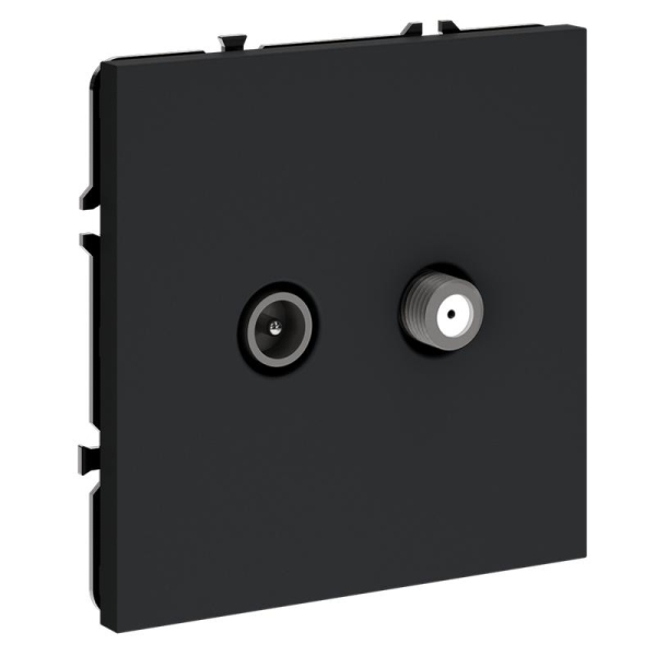 Розетка телевизионная оконечная TV + SAT 2-м СП S70 механизм графит Voltum VLS060407