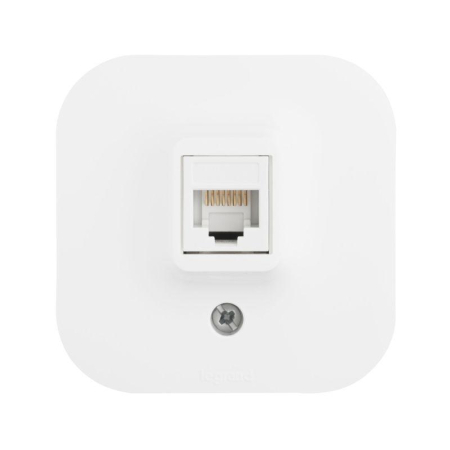 Розетка компьютерная 1-м ОП Quteo RJ45 кат.5E UTP бел. IEK 782224