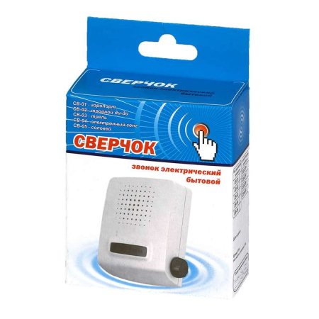 Звонок проводной Сверчок трель 220В 80-90дБА регулир. громкости бел. МОНОМАХ СВ-03Р
