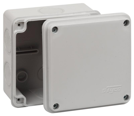 Коробка распределительная ОП 100х100х50мм двухкомпонентн. 7 вводов IP66 сер. Ruvinil 67250