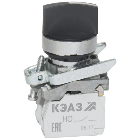 Переключатель КПЕ2620РС 2но+0нз ручка фикс 3поз IP65черн. КЭАЗ 248266